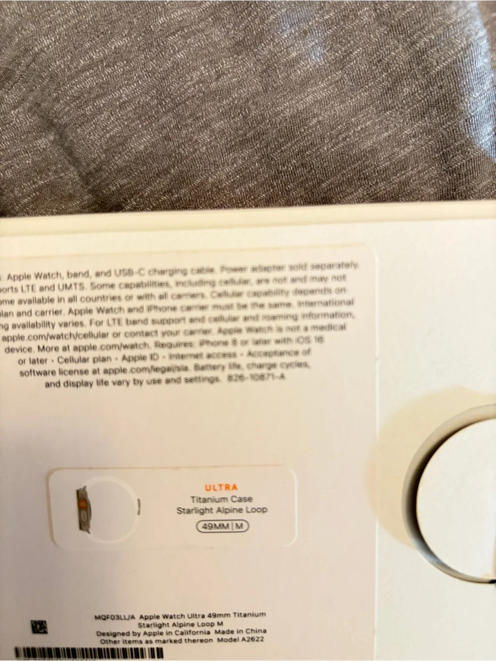 Apple Watch Ultra Titanium Straight Alpine Loop 49mm
